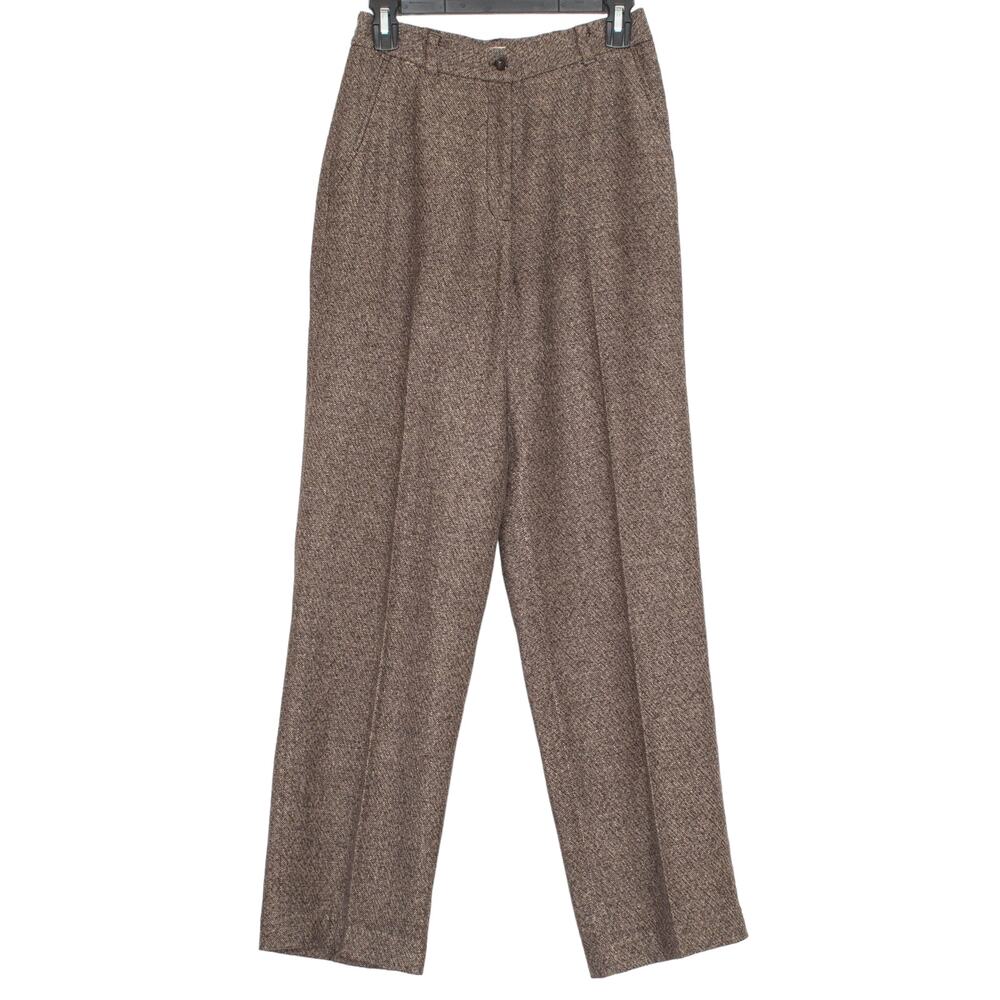 Orvis Dress Pants Straight Flat Front Minimalist Preppy Professional Brown 6